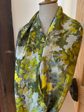 Load image into Gallery viewer, Green Pastures  100% Silk Charmeuse Infinity Scarf