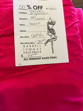 Load image into Gallery viewer, #1486 Bright Flamingo 97% Cotton 3% Spandex.Sateen Remnant 2x available