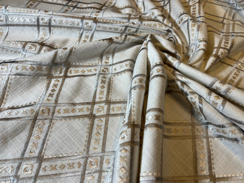 Duralee Embroidered Geometric 1/4 Metre Price