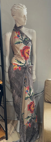 #1404 Didier Parakian Needlepoint Viscose &Elastane Georgette 10x Avail Remnant 80% off!!!