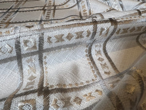 Duralee Embroidered Geometric 1/4 Metre Price