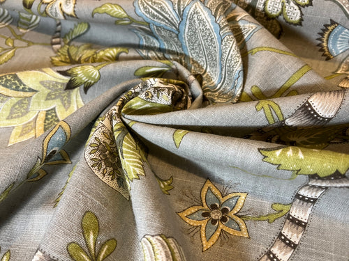 #1336 Kaufmann Abstract Floral 55% Linen 45% Rayon Remnant