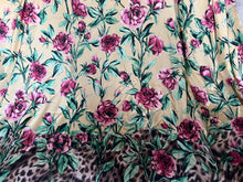 Load image into Gallery viewer, #1544 Designer Yellow &amp; Pink Roses Silk Remnant