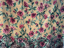Load image into Gallery viewer, #1544 Designer Yellow &amp; Pink Roses Silk Remnant