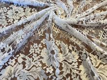 Load image into Gallery viewer, #1170  White Solstice Double Scalloped Chantilly Lace Remnant.