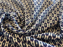 Load image into Gallery viewer, Blue &amp; White Geometric 100% Silk Crepe de Chine    1/4 Metre Price