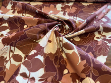 Load image into Gallery viewer, Retro Vintage Copper Floral Garden 100% Cotton    1/4 Metre Price