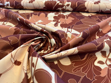 Load image into Gallery viewer, Retro Vintage Copper Floral Garden 100% Cotton    1/4 Metre Price