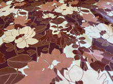 Load image into Gallery viewer, Retro Vintage Copper Floral Garden 100% Cotton    1/4 Metre Price