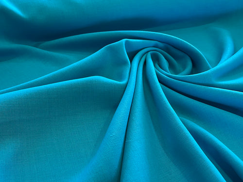 Turquoise 100% Wool Double Gabardine  1/4 Metre Price