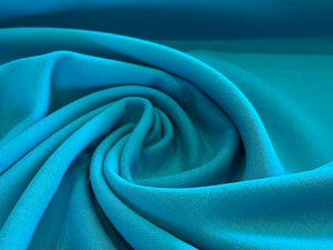 Turquoise 100% Wool Double Gabardine  1/4 Metre Price
