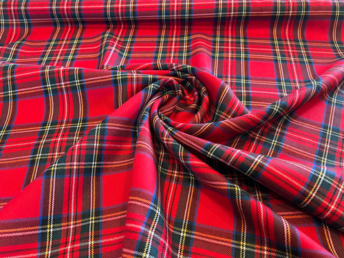 Royal Stewart  100% Wool Flannel Tartan  1/4 Metre Price