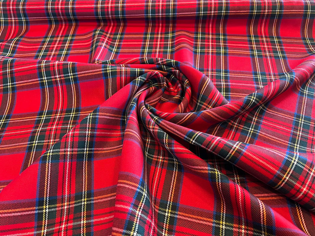 Royal Stewart  100% Wool Flannel Tartan  1/4 Metre Price