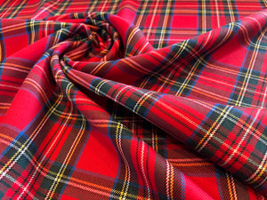 Royal Stewart  100% Wool Flannel Tartan  1/4 Metre Price