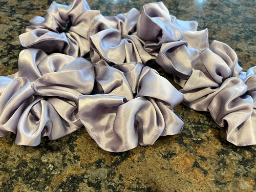 Lavender 100% Silk Charmeuse Scrunchie