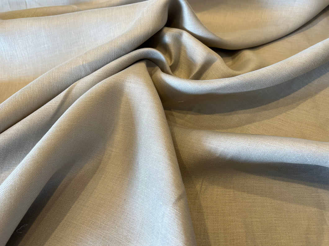 Designer Icebreaker Satin Backed  100% Linen     1/4 Meter Price