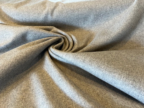 Grey Mix Melton 95% Wool 5% Polyester      1/4 Meter Price