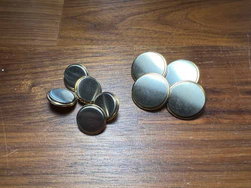 Silver with Gold Ring Suiting Button   Price per Button