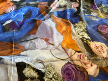 Load image into Gallery viewer, Handpainted Floral Garden on 100% Silk Charmeuse.   1/4 Metre Price