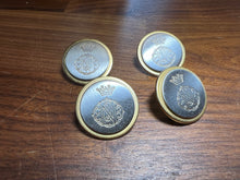 Load image into Gallery viewer, Silver with Gold Ring Crested Suiting Button   Price per Button