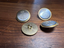 Load image into Gallery viewer, Silver with Gold Ring Crested Suiting Button   Price per Button