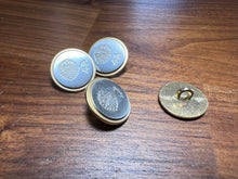 Load image into Gallery viewer, Silver with Gold Ring Crested Suiting Button   Price per Button