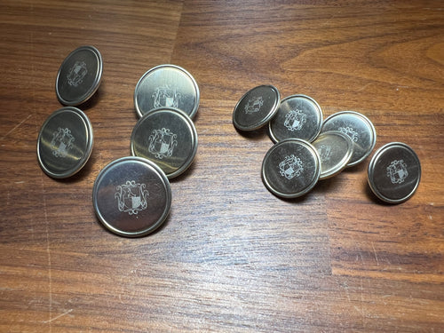 Silver with Coat of Arms Suiting Button    Price per Button