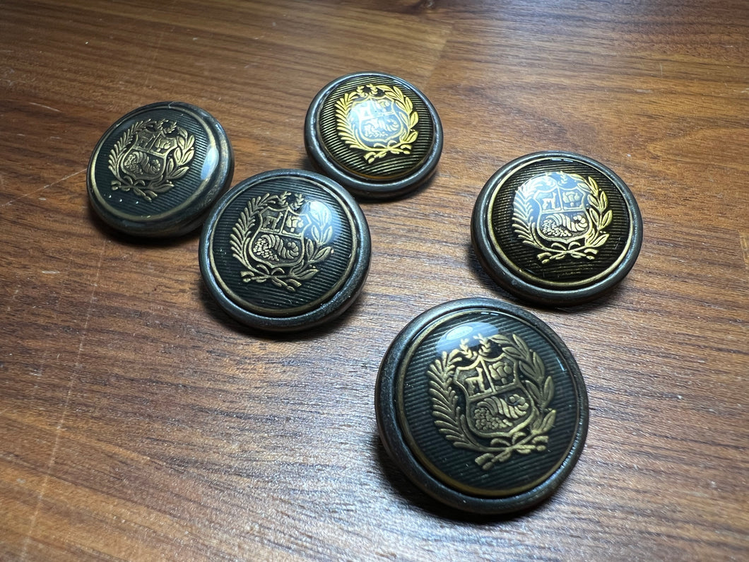 Brown Glossy Coat of Arms Suiting Button    Price per Button
