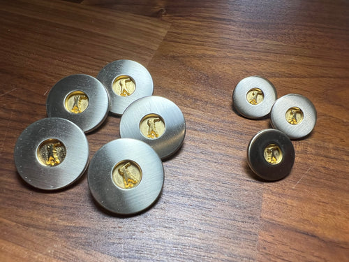 Silver & Gold Golfer Suiting Button    Price per Button