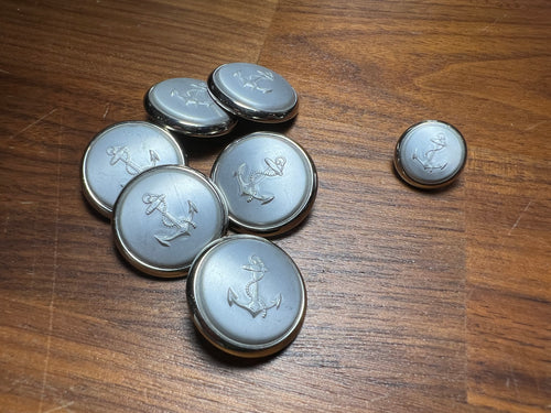 Silver with Anchor Suiting Button    Price per Button
