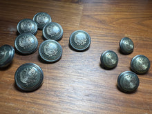 Load image into Gallery viewer, Grey Glossy Coat of Arms Suiting Button    Price per Button