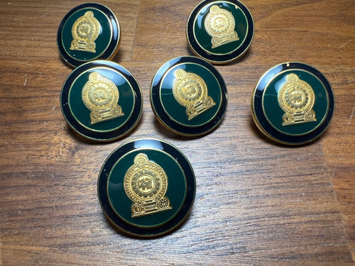 Green & Gold Crest Suiting Button    Price per Button