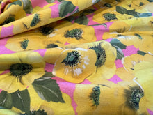 Load image into Gallery viewer, Yellow Floral on  two way stretch 95% Cotton 5% Elastane.  1/4 Metre Price