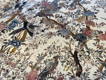 Load image into Gallery viewer, Designer Exotic Bird 100% Silk Charmeuse Jacquard.   1/4 metre price
