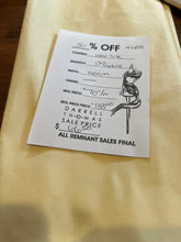 Load image into Gallery viewer, #1499 Light Yellow 100% Silk Taffeta Remnants 2x Available
