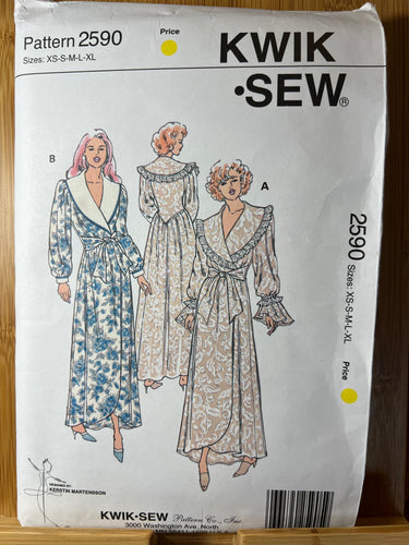 Kwik Sew Pattern #2590 Size XS-S-M-L-XL
