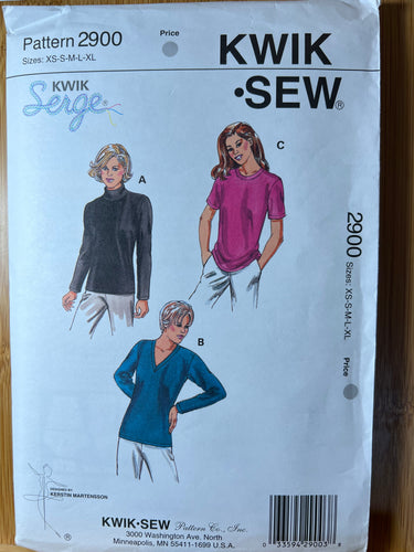 Kwik Sew Pattern #2900 Size XS-S-M-L-XL (Copy)