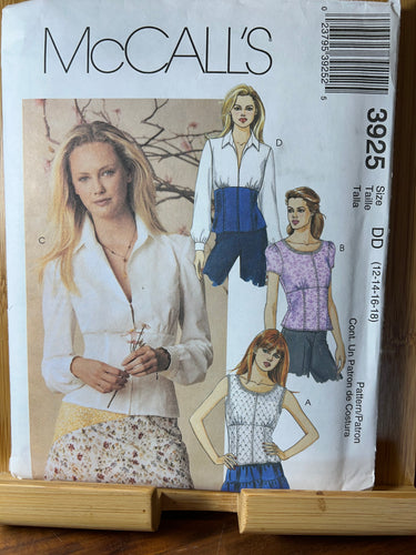 McCall's Sewing Pattern #3925 Size 12-14-16-18