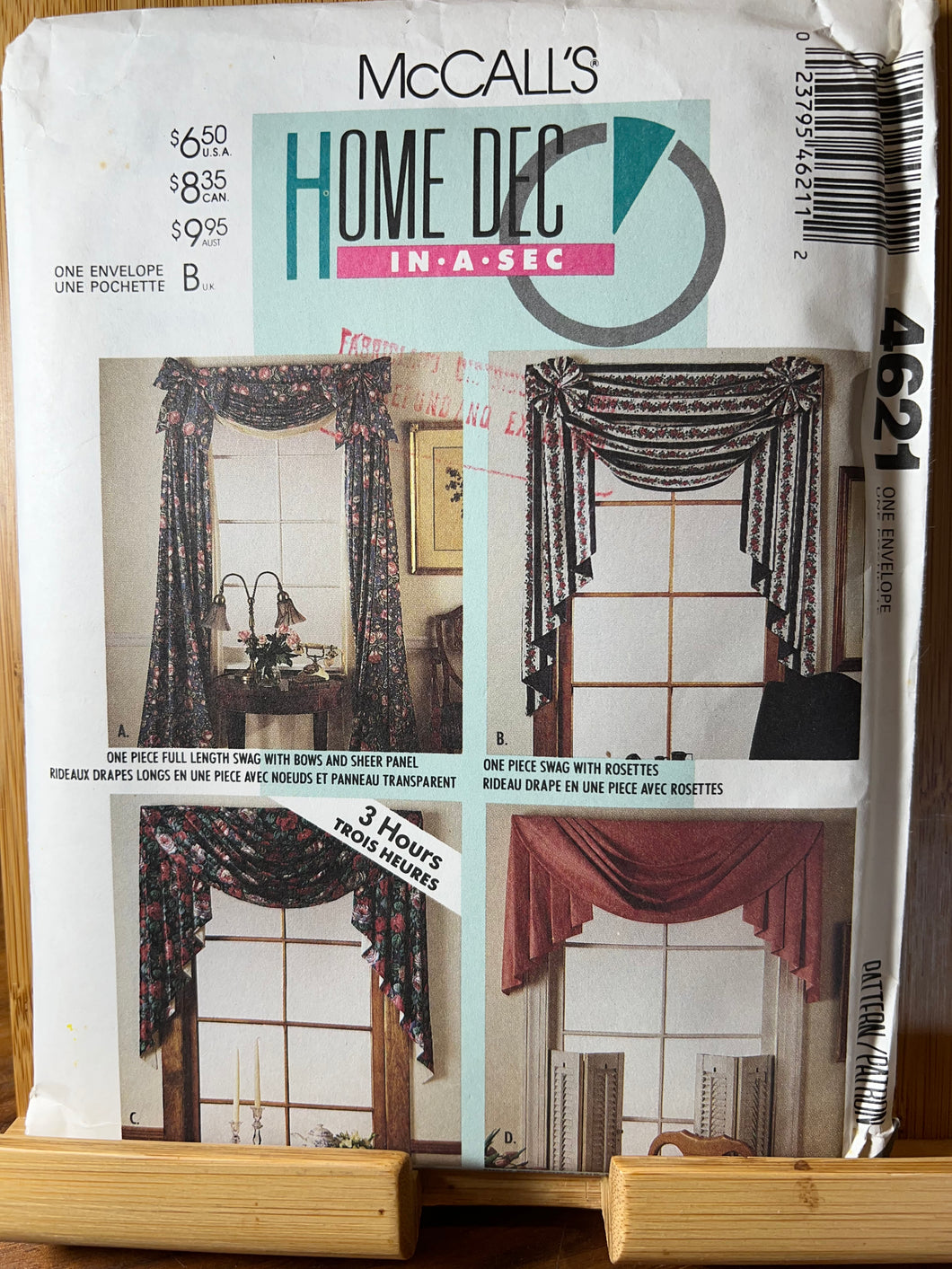 McCall's Vintage Sewing Pattern #4621 Home Dec