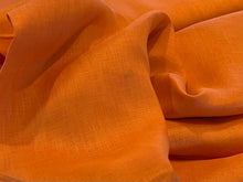 Load image into Gallery viewer, Tangerine 100% Handkerchief Linen.    1/4 Metre Price