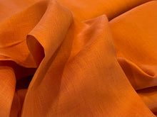 Load image into Gallery viewer, Tangerine 100% Handkerchief Linen.    1/4 Metre Price