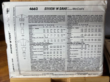 Load image into Gallery viewer, McCall's Vintage Sewing Pattern #4662 Size 8-10-12