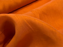 Load image into Gallery viewer, Tangerine 100% Handkerchief Linen.    1/4 Metre Price