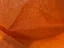 Load image into Gallery viewer, Tangerine 100% Handkerchief Linen.    1/4 Metre Price