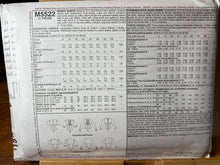 Load image into Gallery viewer, McCall's Vintage Sewing Pattern #5522 Size 12-14-16-18-20