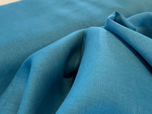 Load image into Gallery viewer, Turquoise 100% Handkerchief Linen.    1/4 Metre Price