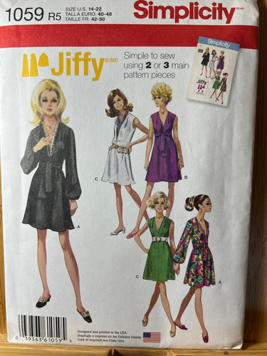 Simplicity Sewing Pattern #1059 Size 14-16-18-20-22