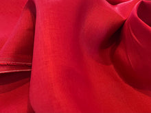Load image into Gallery viewer, Poppy Red 100% Handkerchief Linen.    1/4 Metre Price