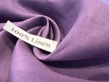Load image into Gallery viewer, Harvest Plum 100% Linen.  1/4 Metre Price