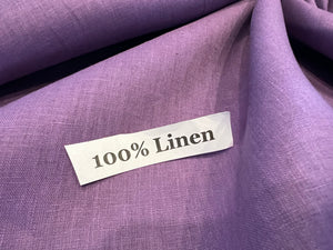 Harvest Plum 100% Linen.  1/4 Metre Price